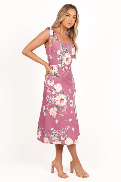 Laurel Dress Dark Rose Floral