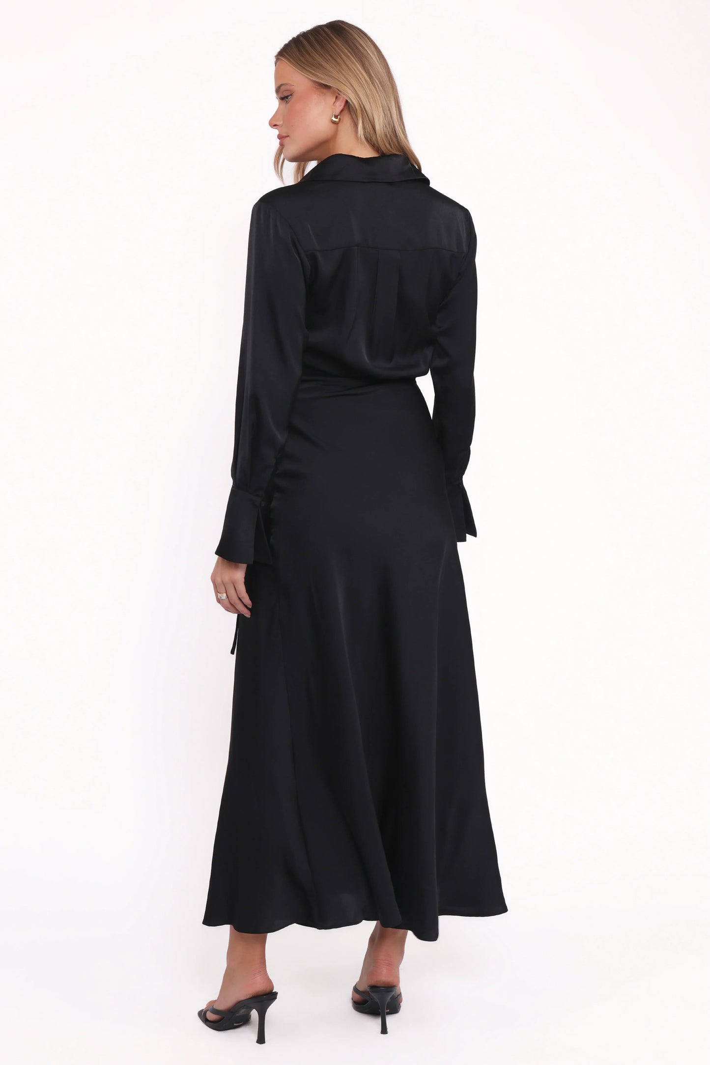 Verna Long Sleeve Maxi Dress Black