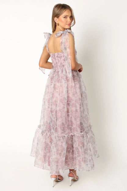 Floret Midi Dress Dark Purple
