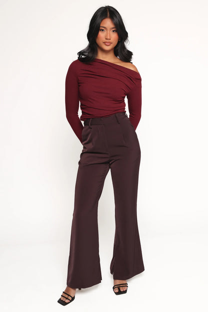 Cer Knit Top Cherry Chocolate