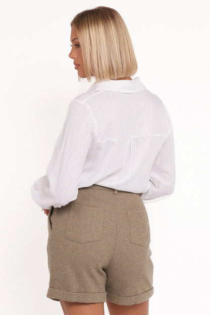 Denise Tailored Shorts Taupe
