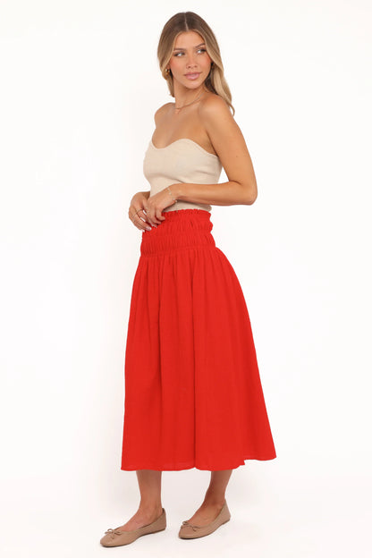 Mattea Maxi Skirt Red