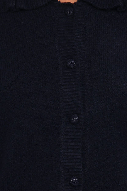 Carmello Frill Collar Cardigan Navy