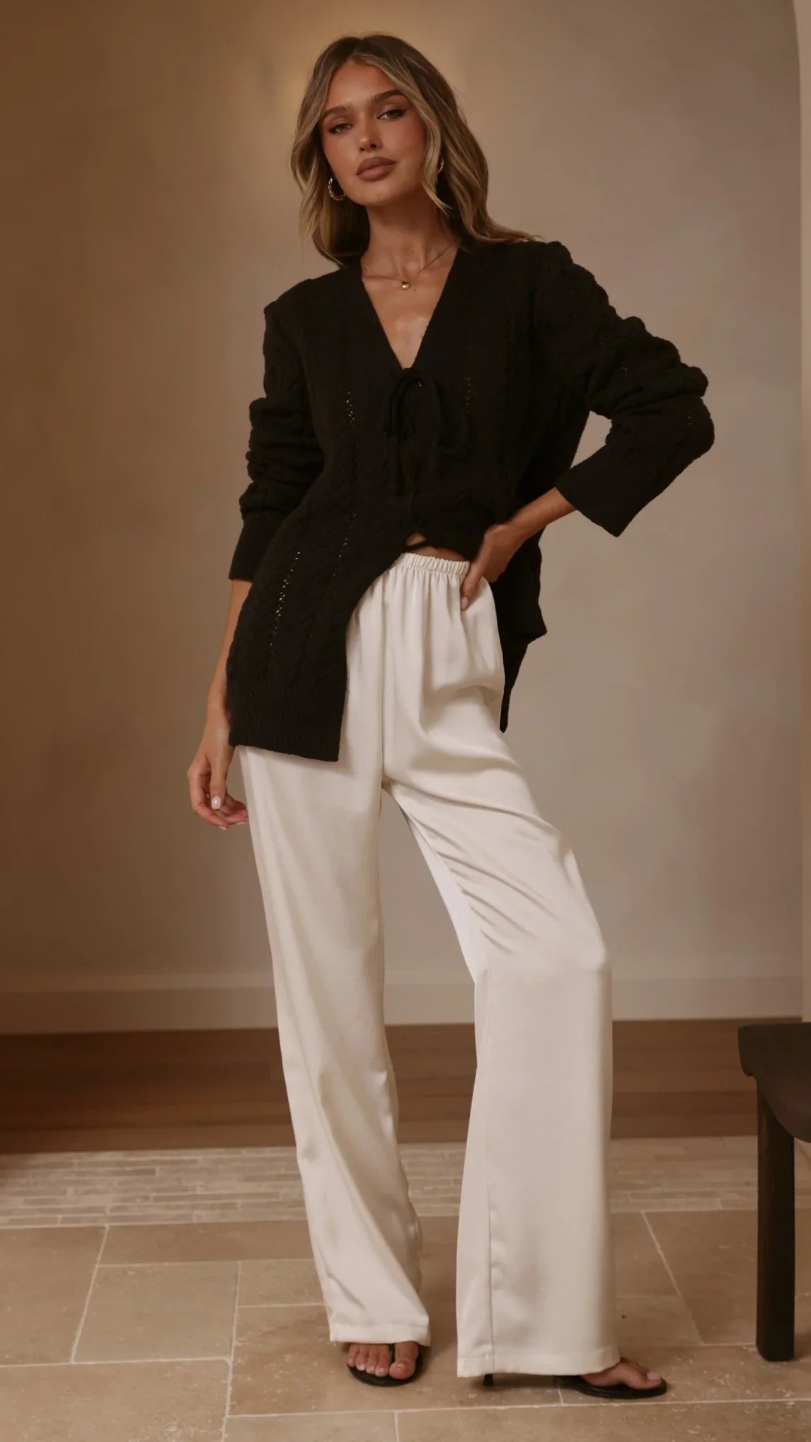 Georgia Knit Top Black
