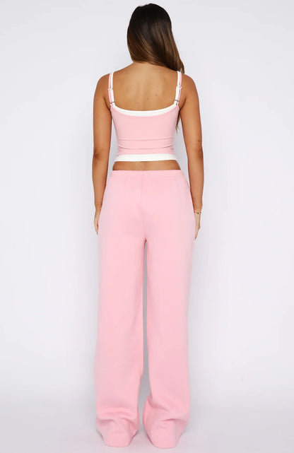 Release 15 Kiana Wide Leg Sweatpants Pink