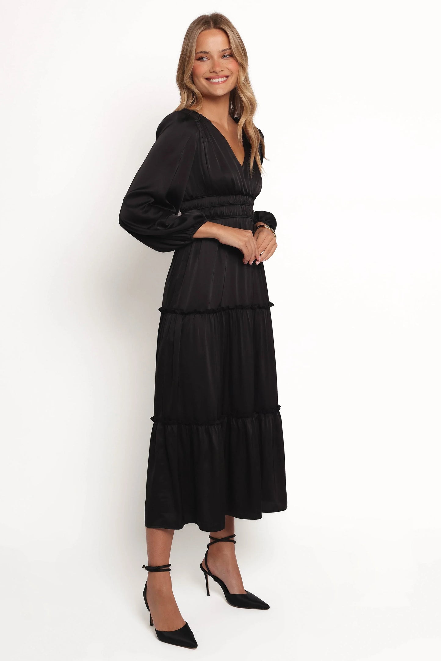 Rowen Long Sleeve Maxi Dress Black
