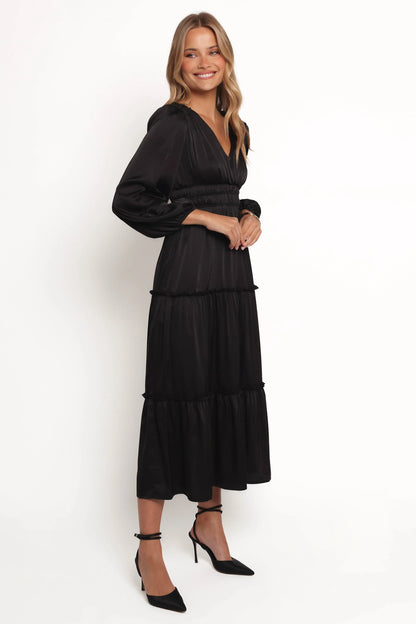 Rowen Long Sleeve Maxi Dress Black