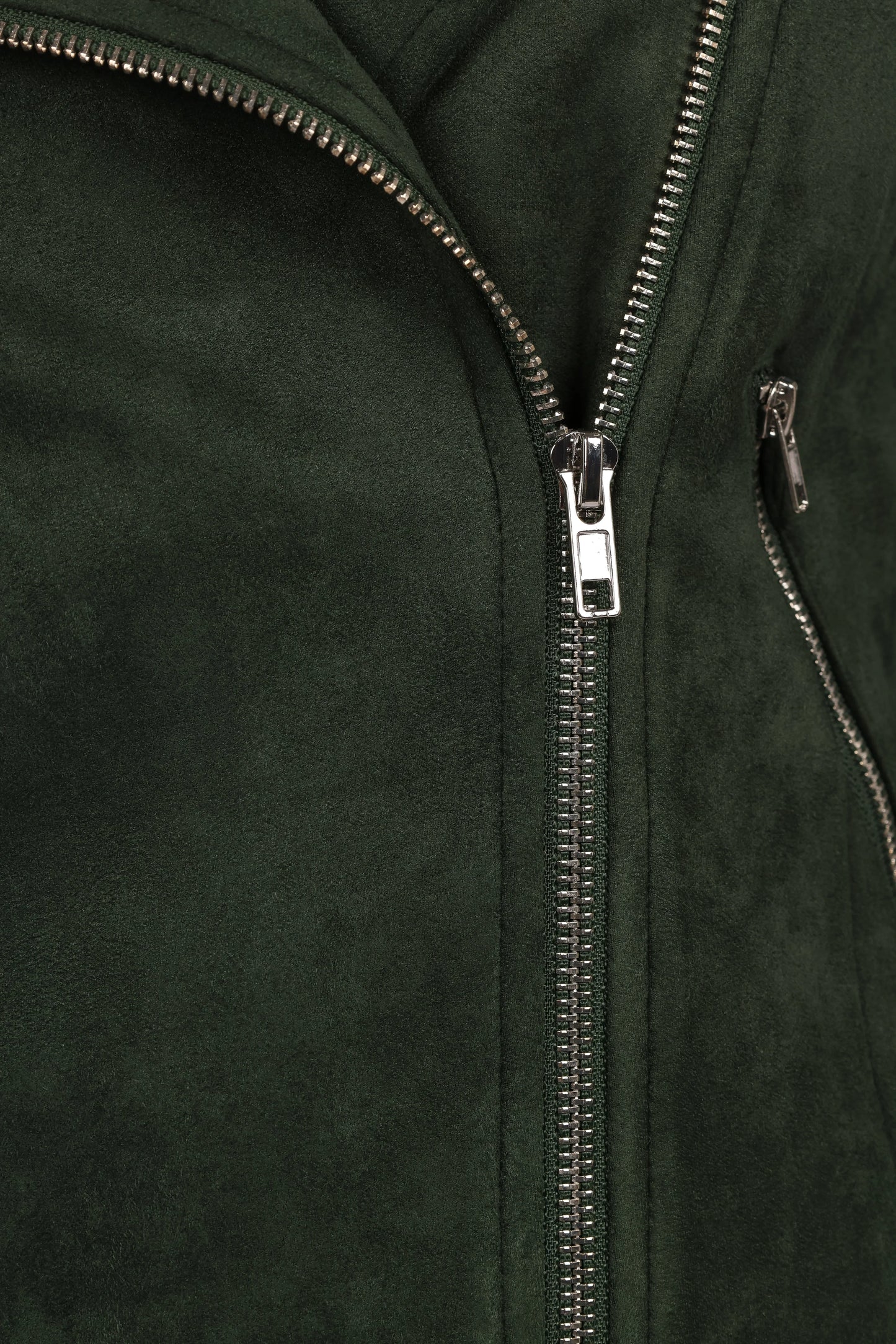 Spencer Faux Suede Moto Jacket Olive