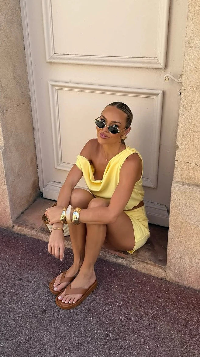 Charla Mini Skort Yellow