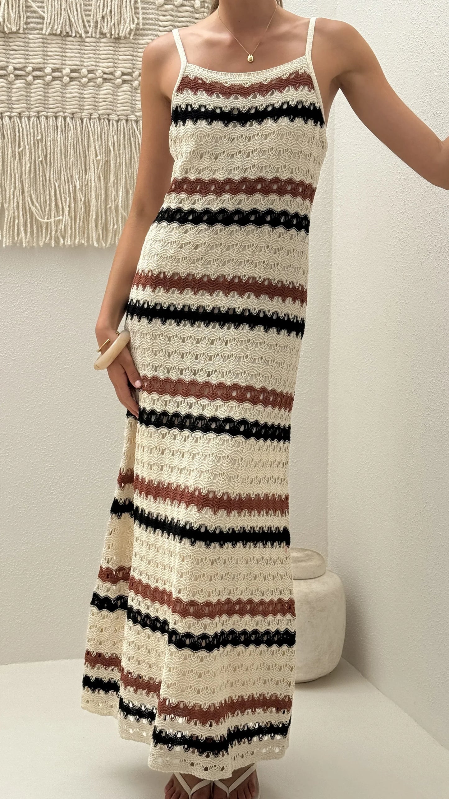 Kehlani Maxi Dress Natural Stripe