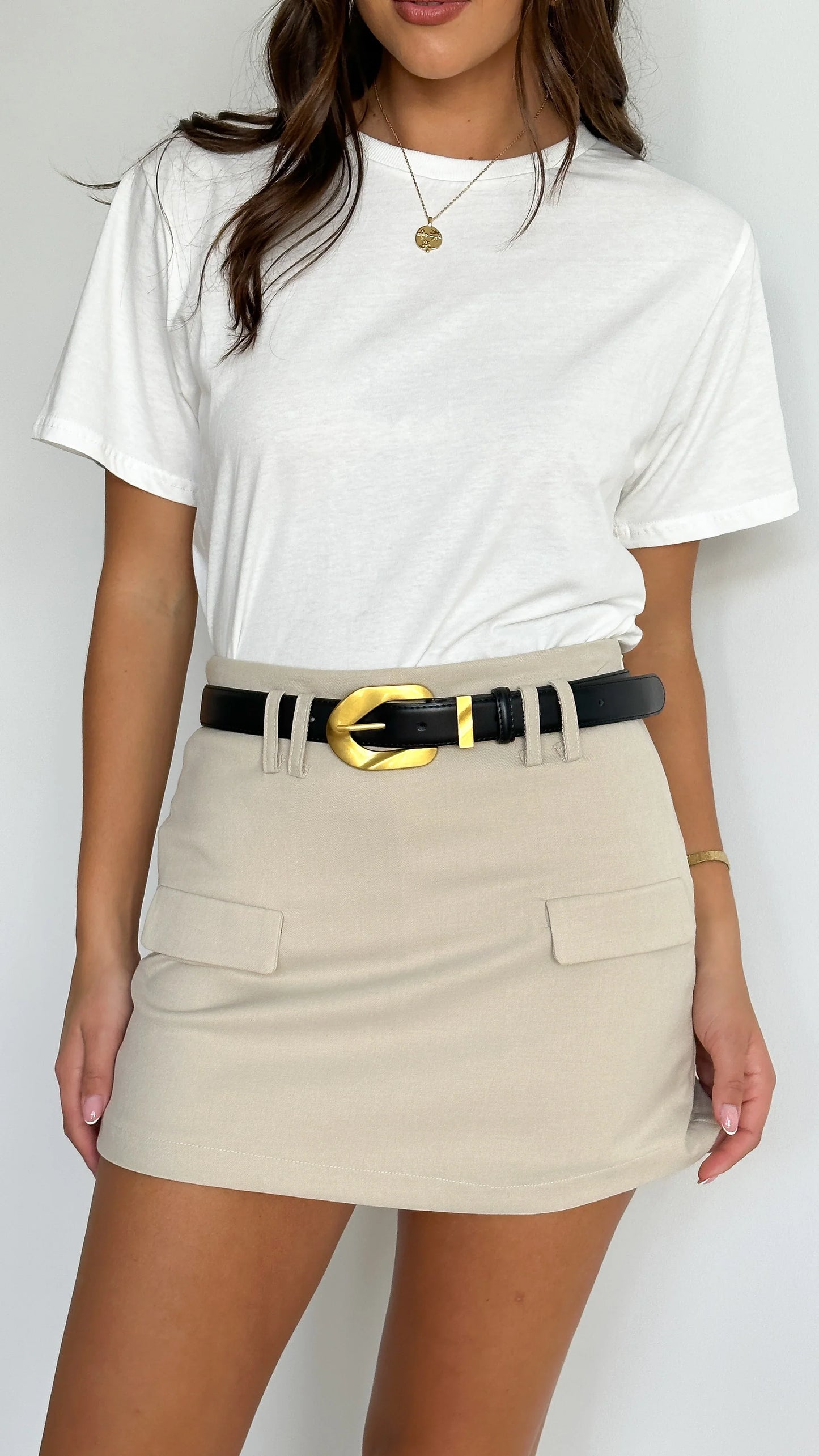 Hayley Mini Skort Beige