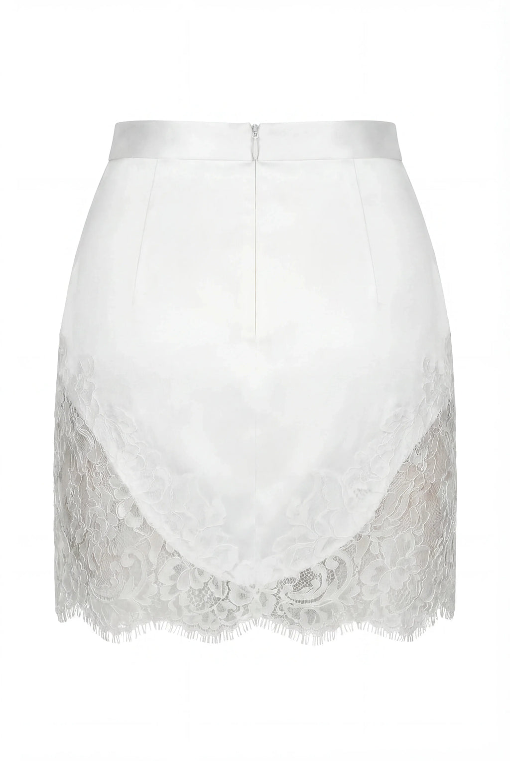 Chantilly Lace White Mini Skirt