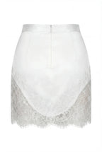 Chantilly Lace White Mini Skirt