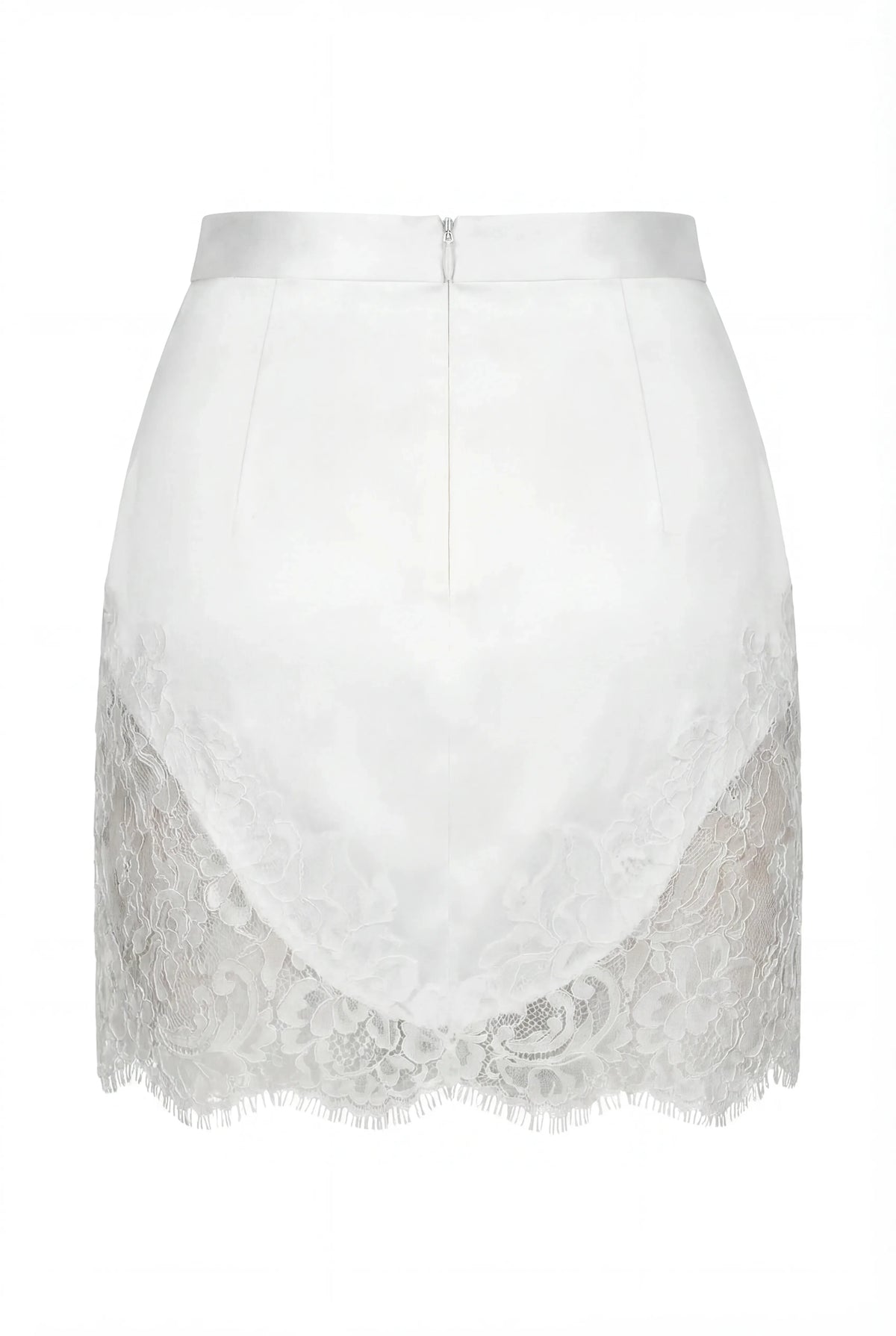 Chantilly Lace White Mini Skirt