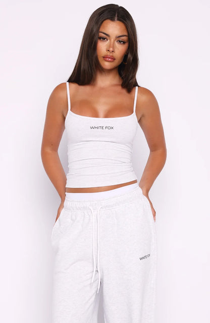 Off The Field Singlet Top Grey