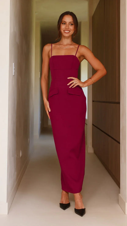 Carabella Maxi Dress Wine