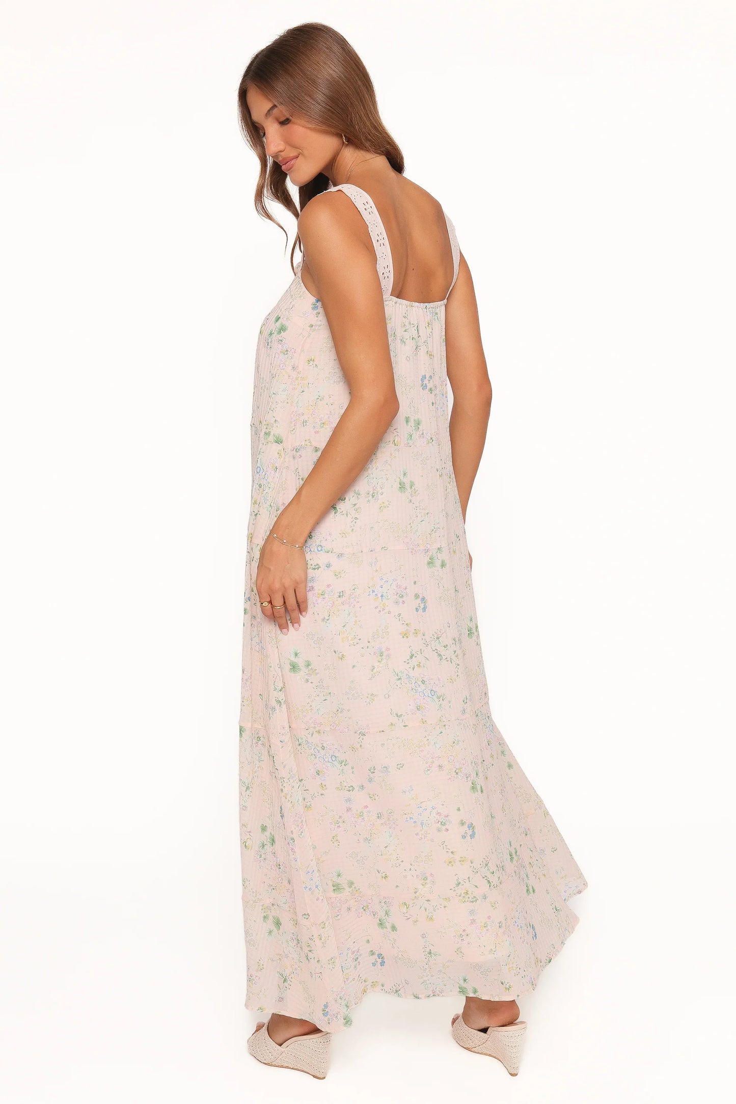 Caroline Maxi Dress Pastel Pink Floral