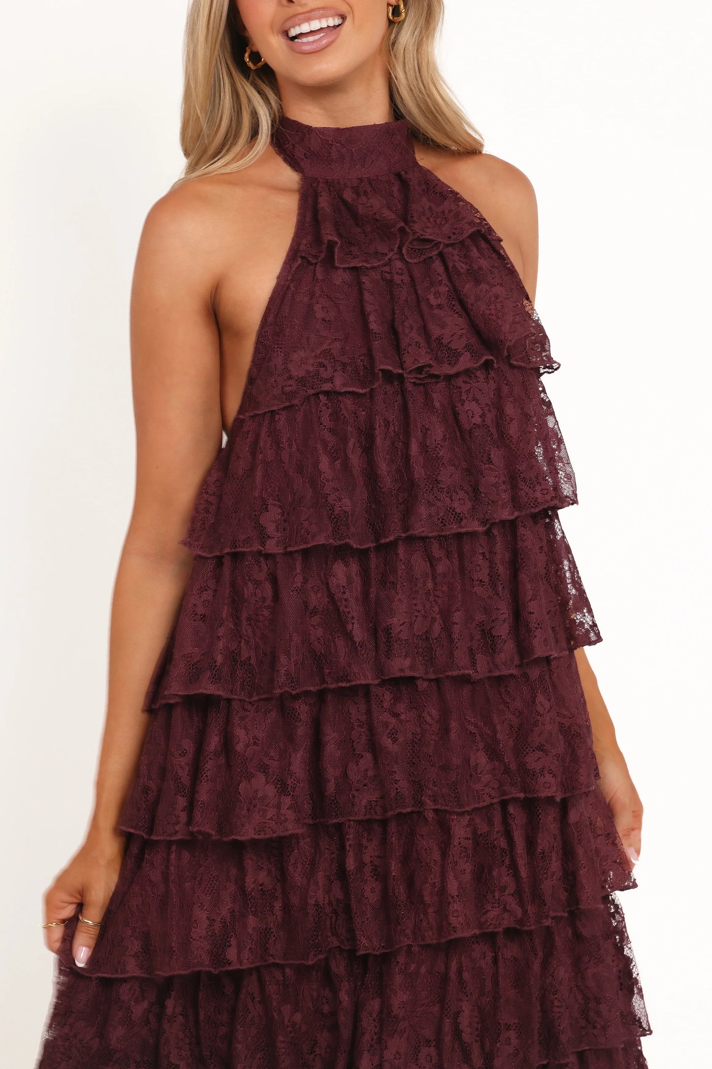 Zoella Maxi Dress Cherry Lace