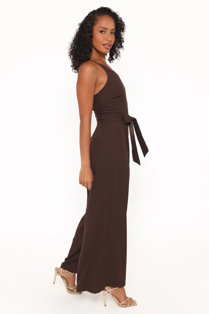 Leyton Jumpsuit Chocolate Brown