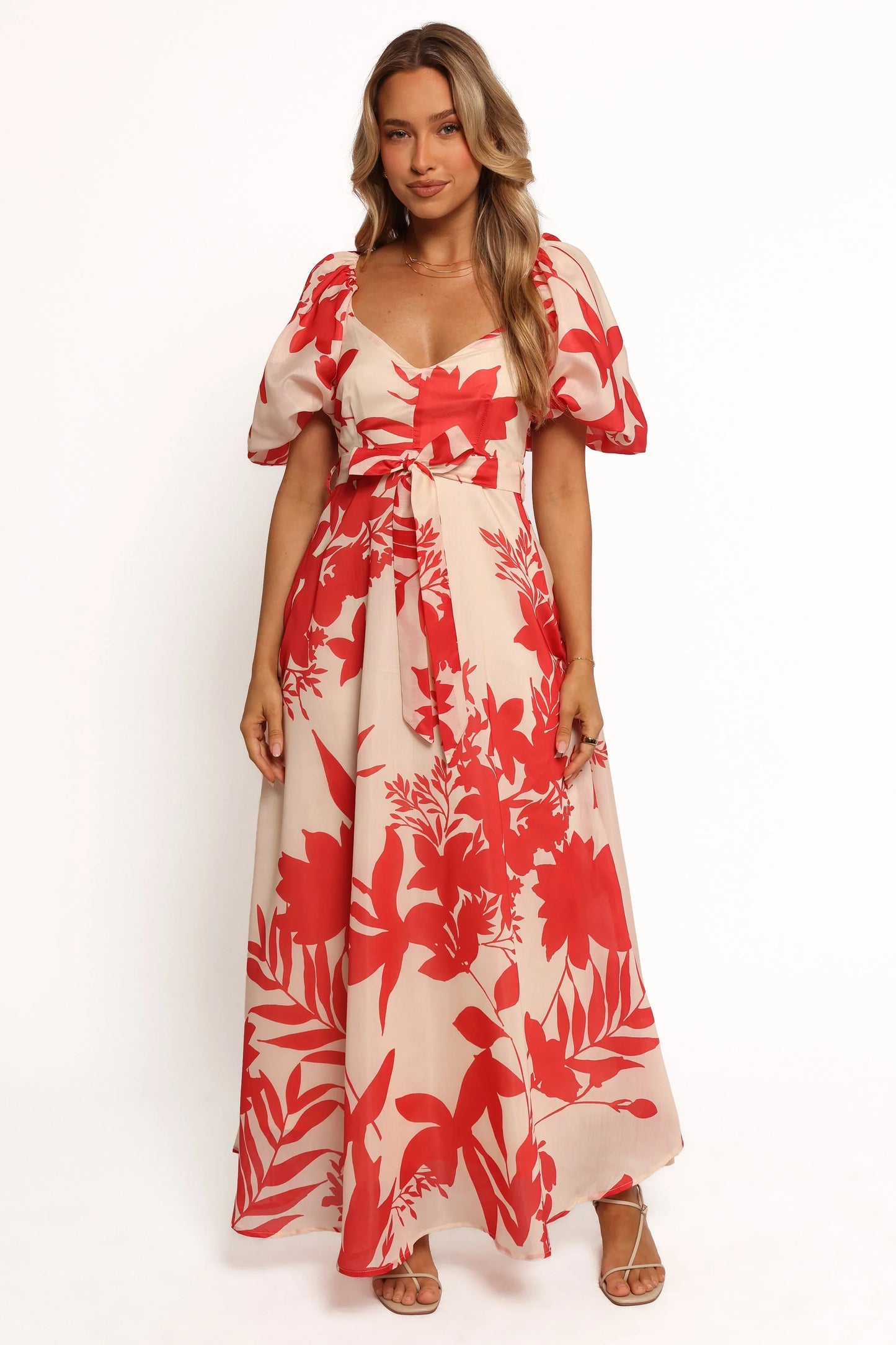 Ellery Midi Dress Red Floral