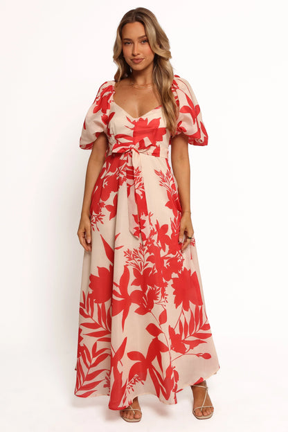 Ellery Midi Dress Red Floral
