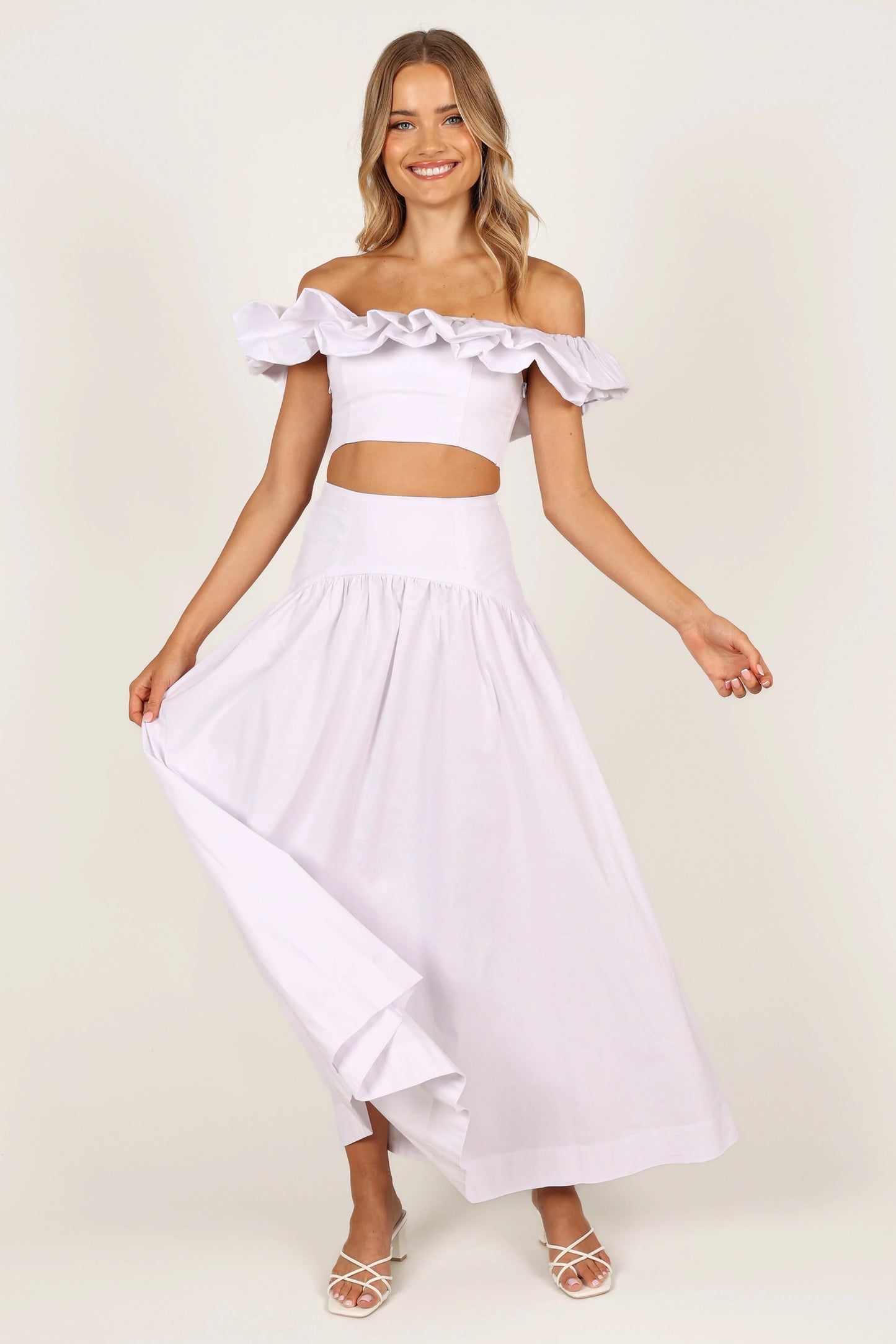 Savannah Maxi Skirt White