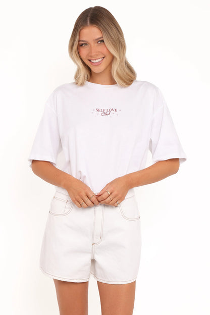 Runa Self Love Graphic Tee White