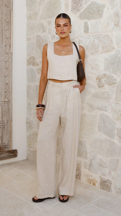 Tillie Crop Top Oatmeal