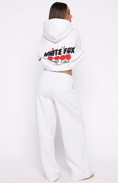 Club 14 Cassie Wide Leg Sweatpants Grey Marle