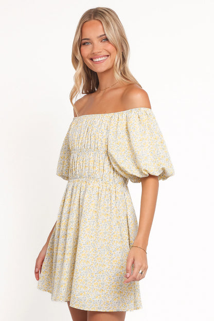 Tori Off Shoulder Mini Dress Floral