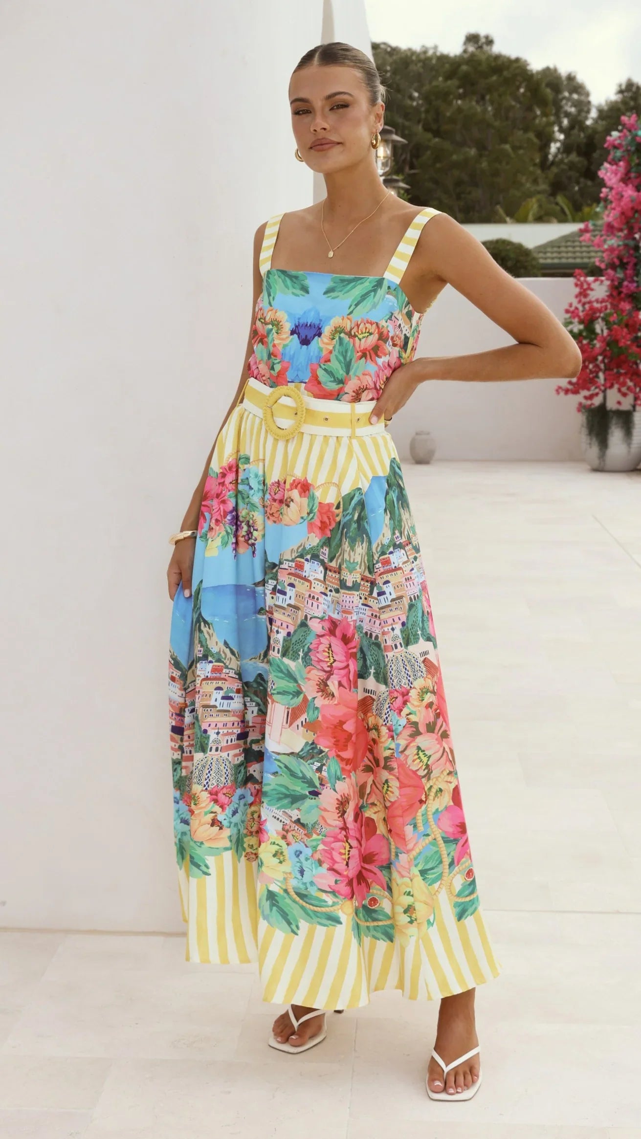 Kancy Maxi Skirt Positano Lemon