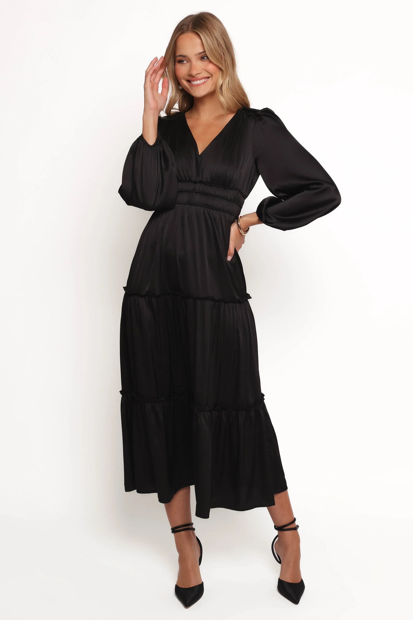 Rowen Long Sleeve Maxi Dress Black
