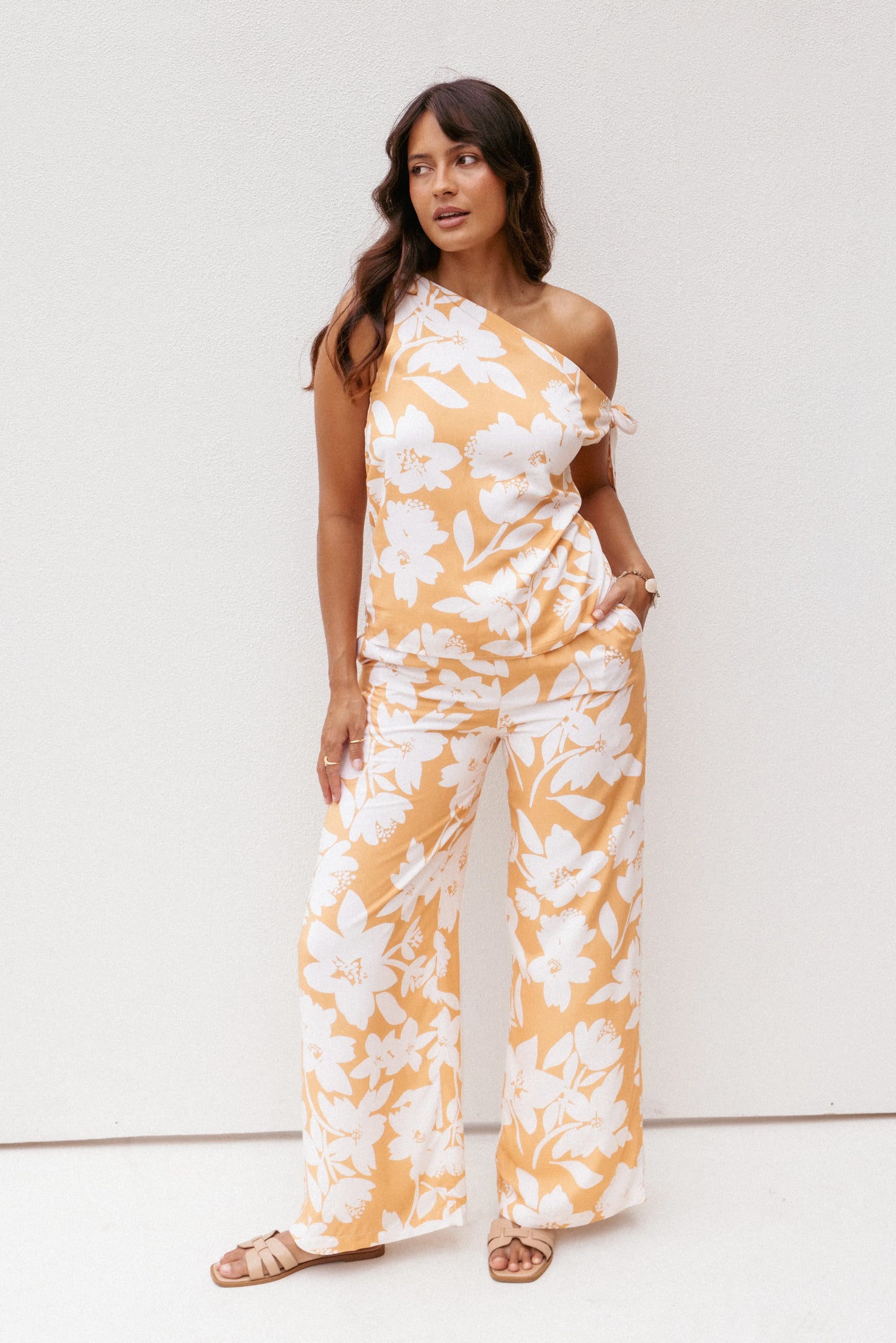 Flynn Pant Set Yellow Floral
