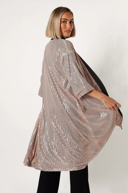 Jayleen Sequin Duster Gold