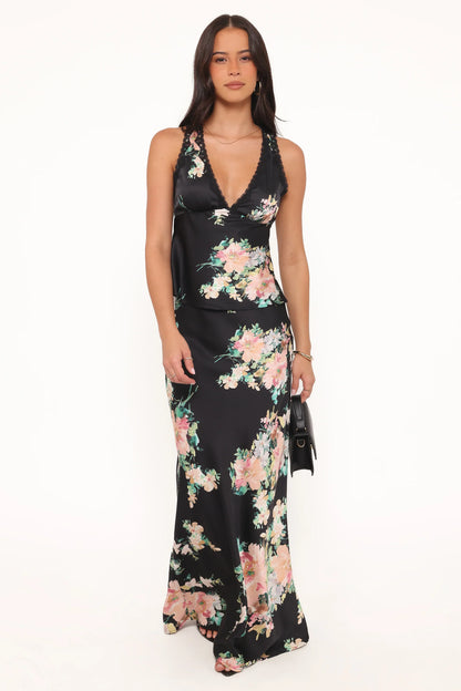 Velman Skirt Black Floral