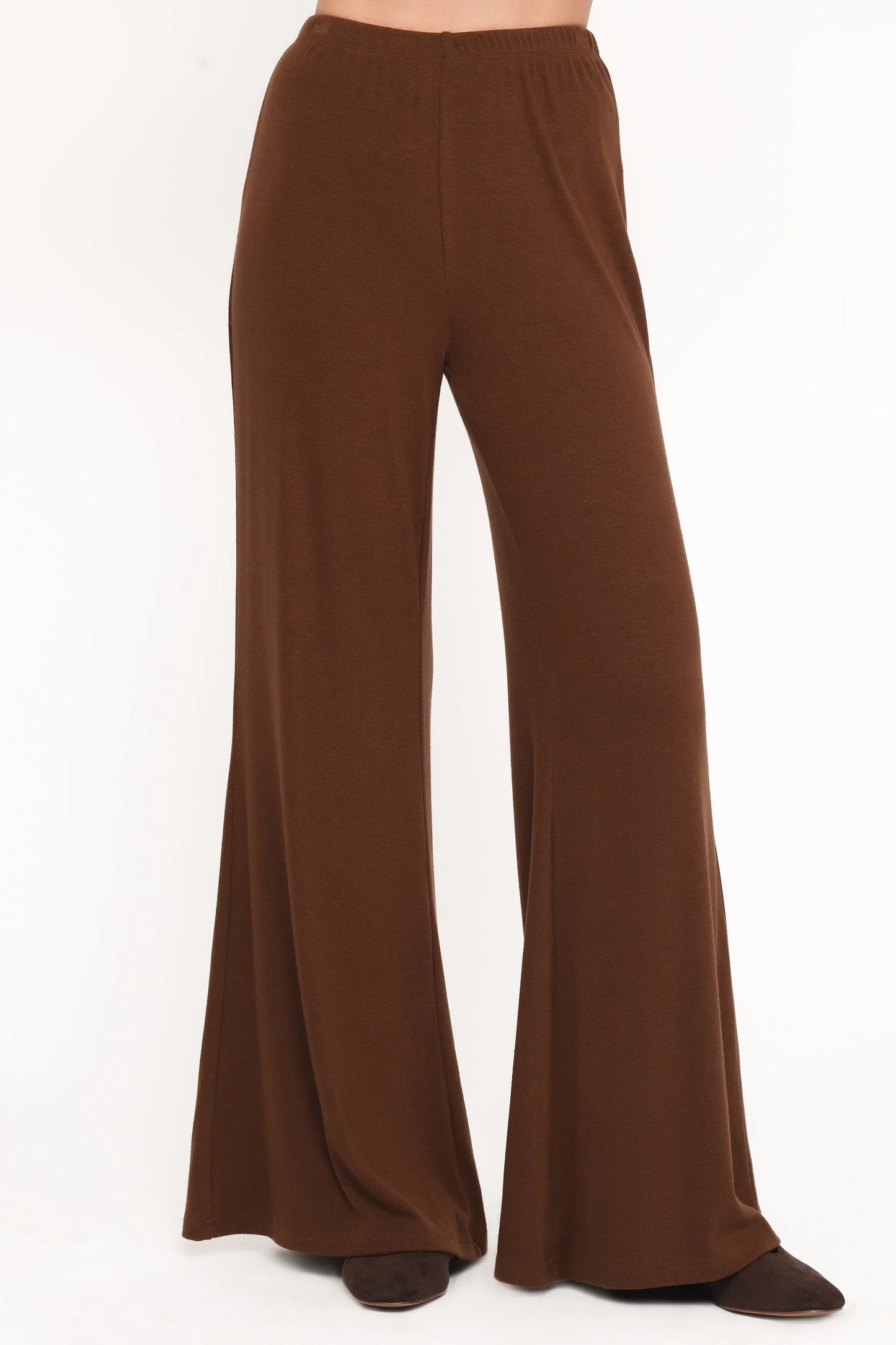 Selly Knitted Pant Set Brown