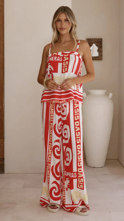 Yiota Pants Palmeras Print