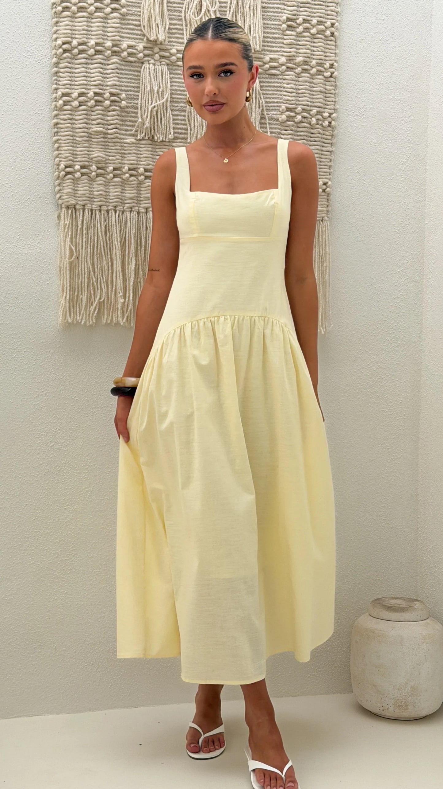 Lucy Drop Waist Maxi Dress Butter