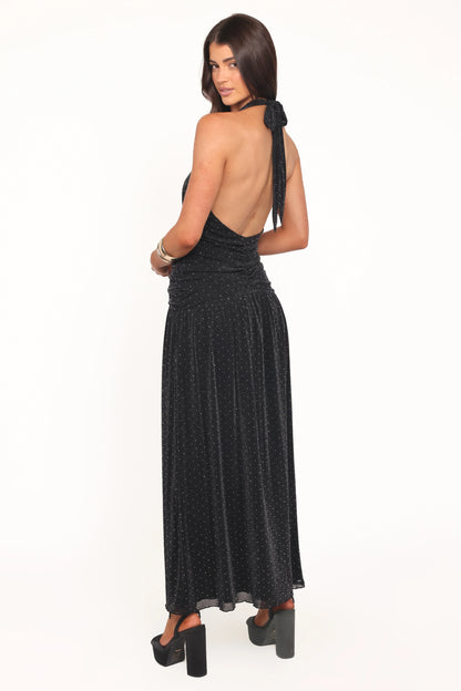 Lucas Halterneck Maxi Dress Black