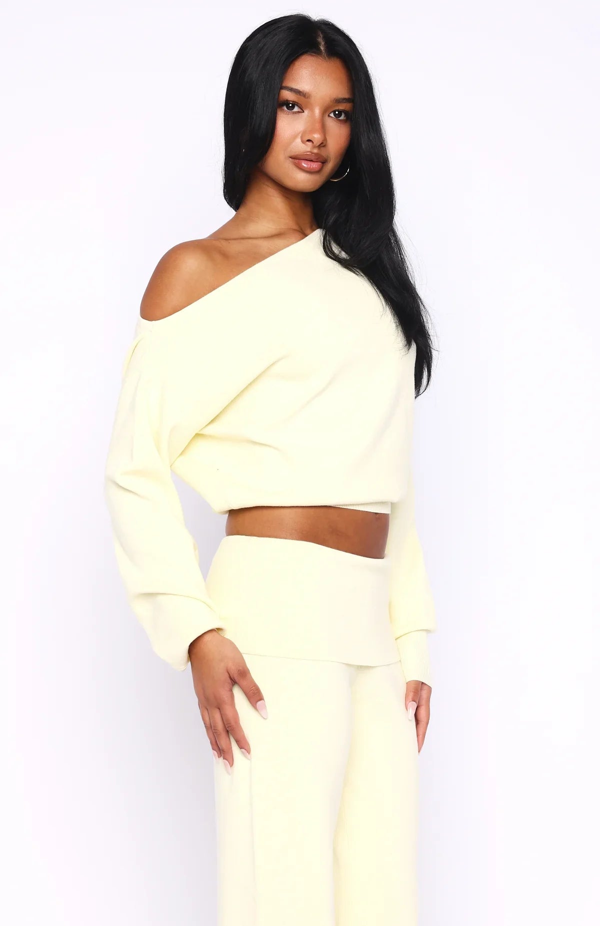 Cant Find The Words Knit Sweater Lemon