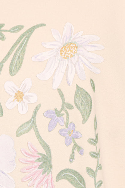Flower Garden Graphic Sweatshirt Cream