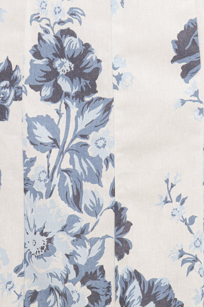 Tamira Strapless Midi Dress Blue Floral