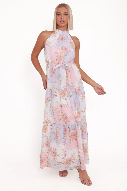 Caroline Maxi Halter Dress Multi Floral