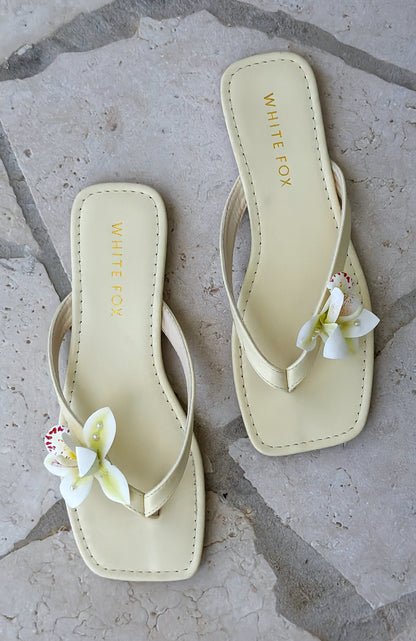 Lathan Orchid Thong Sandals Lemon