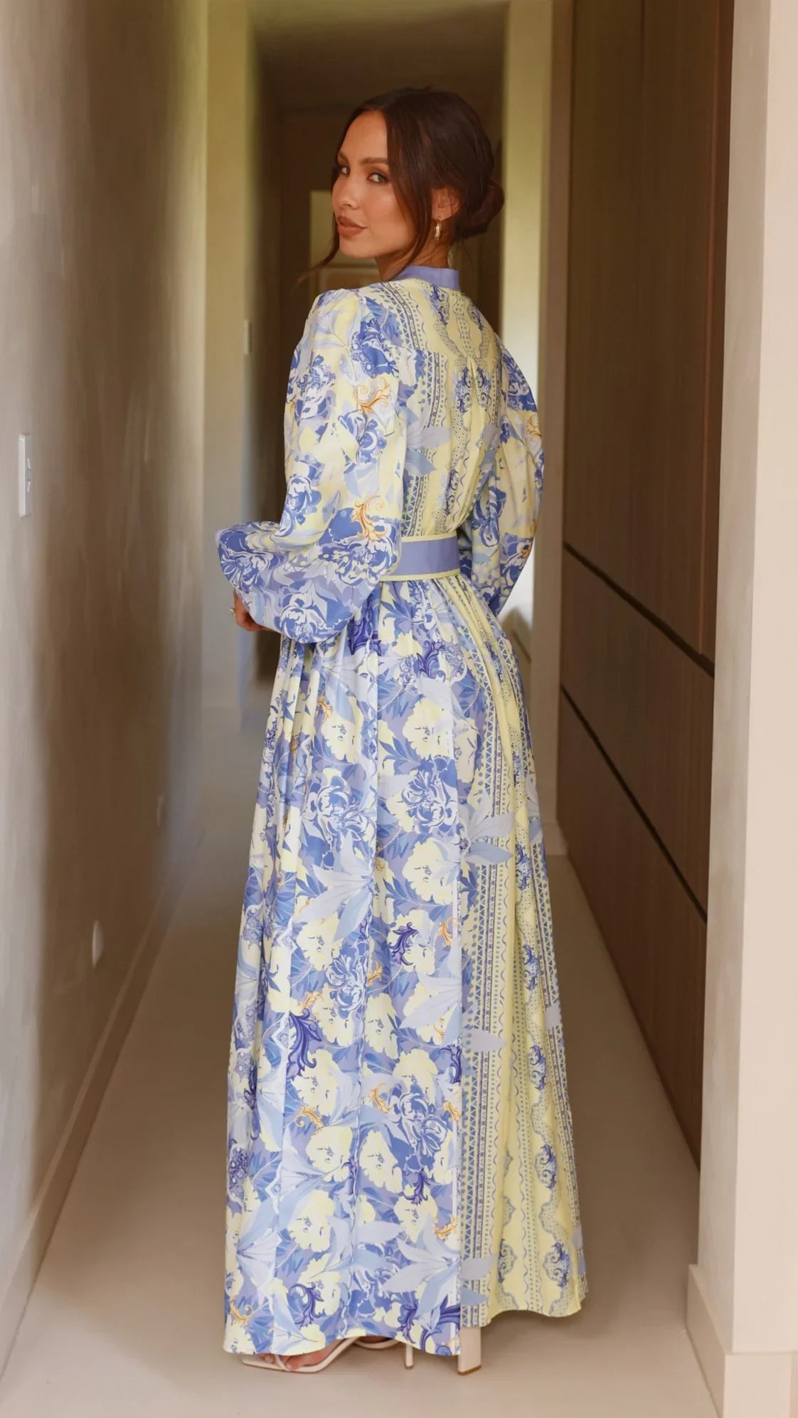 Kalliope Maxi Dress Blue Yellow
