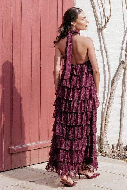 Zoella Maxi Dress Cherry Lace