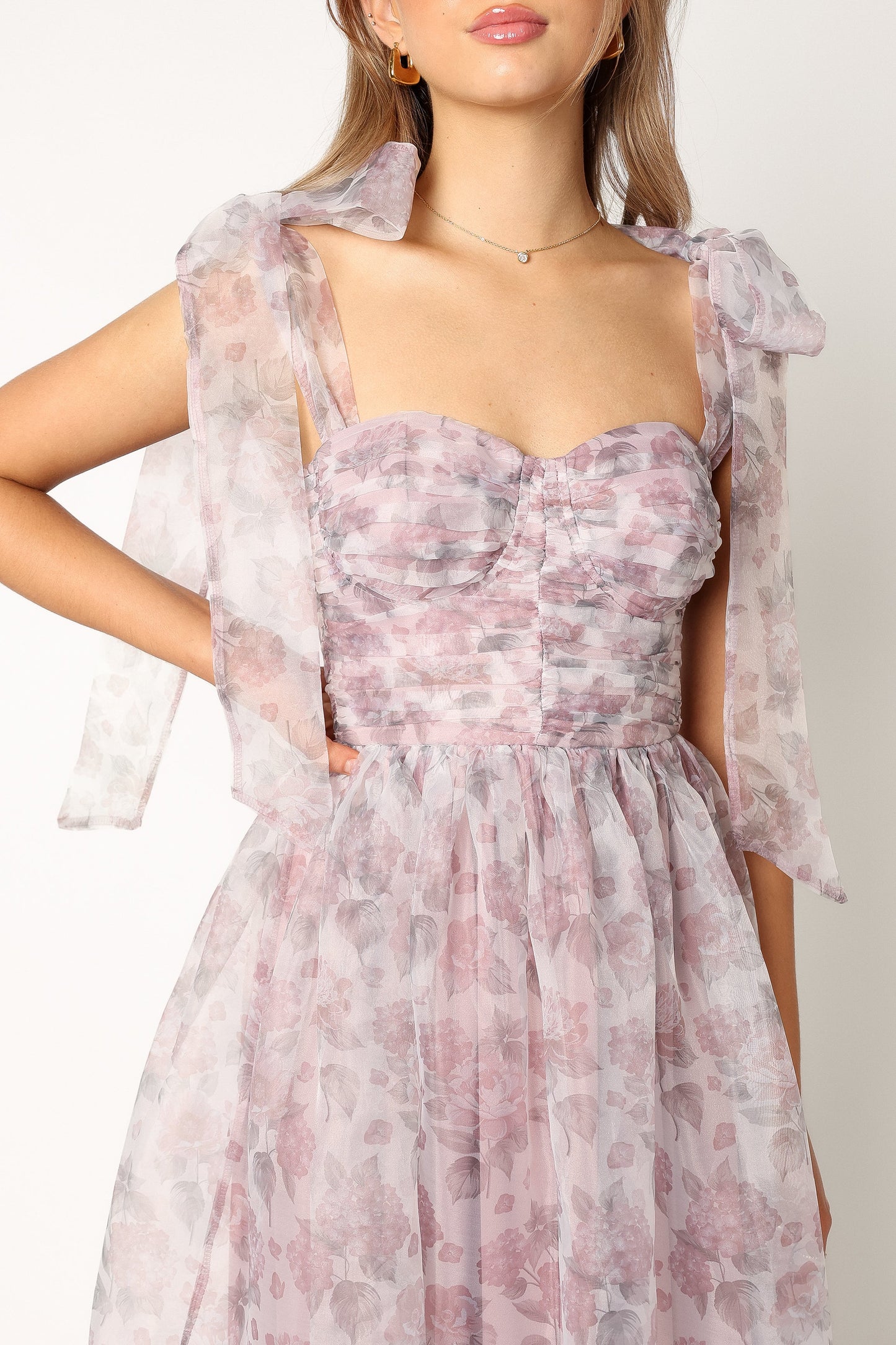 Floret Midi Dress Dark Purple