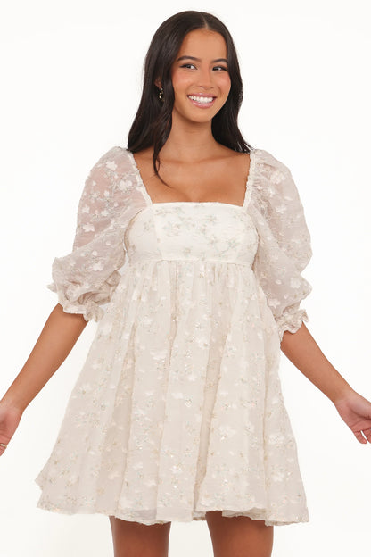 Lillan Mini Dress Ivory Sequin