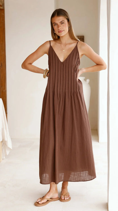 Aspen Maxi Dress Chocolate