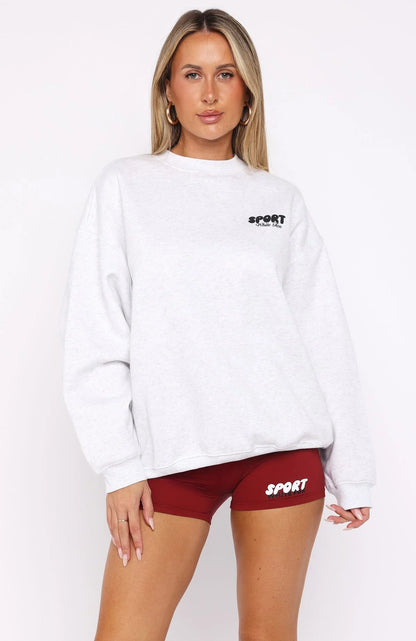 Club 14 Peyton Oversized Sweater Grey Marle